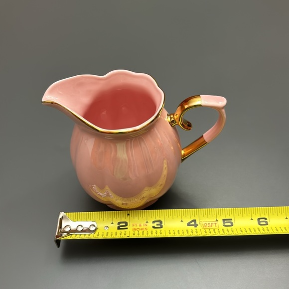 Grace Teaware Fine Porcelain Creamer Lusterware Pink and Gold Vintage - gift - Picture 8 of 8